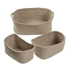 Honey Can Do Champagne Nested Linen Basket Set