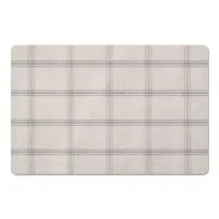 Neutral Plaid Floor Mat
