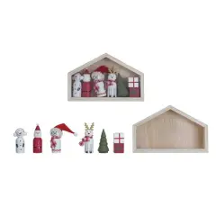 Hello Honey&reg; Wood Holiday Icons in House Set