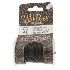 The Beadsmith&reg; Wire&trade; Elements 22 Gauge Tarnish-Resistant Wire Black