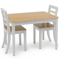 Delta Children Gateway Table & 2 Chairs Set White/Natural