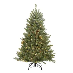 4.5ft. Pre-Lit Fraser Fir Artificial Christmas Tree, Clear Lights