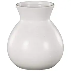 8" White Speckled Ceramic Minimalistic Vase