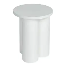 Hello Honey&reg; Round 3-Column End Table White