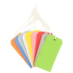 JAM Paper Primary Color Medium Gift Tags with String, 60ct.