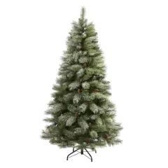 6ft. Unlit Snowed French Alps Mountain Pine Artificial Christmas Tree