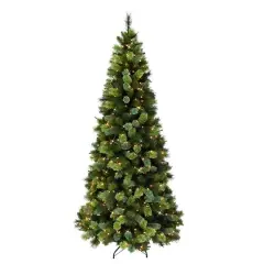 6.5ft. Pre-Lit Slim Portland Artificial Fir Tree, Clear Lights