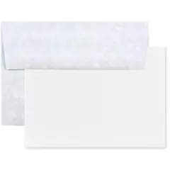JAM Paper A7 Parchment Blank Greeting Cards & Envelopes, 25ct. Parchment Recycled Blue