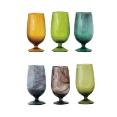 Hello Honey&reg; 12oz. Hand-Blown Stemmed Drinking Glass Set