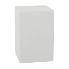 White Contemporary Garden Stool, 17" x 17" x 24"