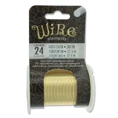 The Beadsmith&reg; Wire&trade; Elements 24 Gauge Tarnish-Resistant Wire Gold