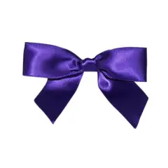 JAM Paper 3.25" Satin Twist Tie Bows, 100ct. Purple Haze