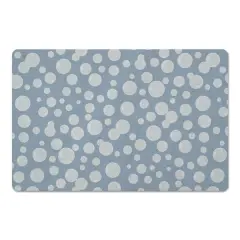 Bubbles All Over Navy Floor Mat Blue