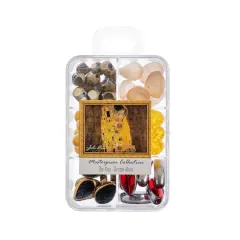 John Bead Masterpiece Collection Glass Bead Box Mix The Kiss/Gustav Klimt