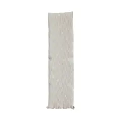 Hello Honey&reg; 108" Natural Woven Cotton Slub Table Runner with Metallic Gold Thread & Fringe