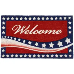 Red Stars & Stripes Patriotic Doormat