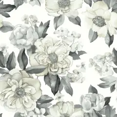 RoomMates Watercolor Floral Bouquet Peel & Stick Wallpaper Gray