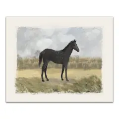 Vintage Horse Portrait 20" x 16" Canvas Wall Art