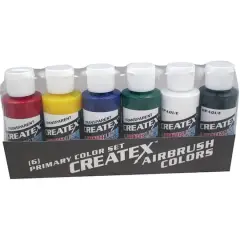 Createx&trade; Airbrush Color Primary 6 Color Set