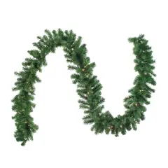 9ft. Clear Dura Lit&reg; Lighted Oak Creek Pine Garland