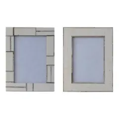 Hello Honey&reg; 2 Pack Ivory Horn Inlay Photo Frame