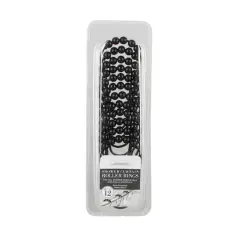 Bath Bliss Matte Black 12 Piece Shower Curtain Rings