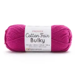 Premier&reg; Cotton Fair&reg; Bulky Solid Yarn Fuchsia