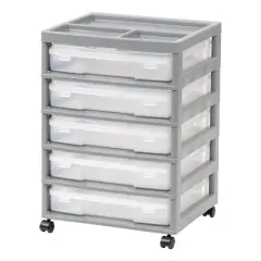 IRIS Gray 5-Case Scrapbook Cart