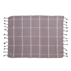 Hello Honey&reg; Lilac Grid Throw Blanket with Tassels