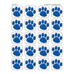 Teacher Created Resources Blue Paw Prints Stickers, 12 Packs of 120