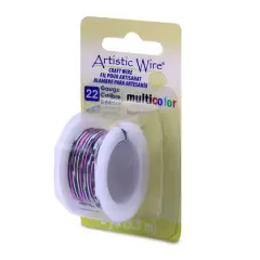 Artistic Wire&reg; 22 Gauge Multicolor Tarnish Resistant Colored Copper Craft Wire, 6yd. Pink/Black/Green
