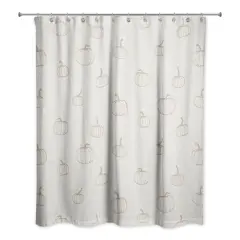 Dusty Rose Mini Pumpkin Shower Curtain