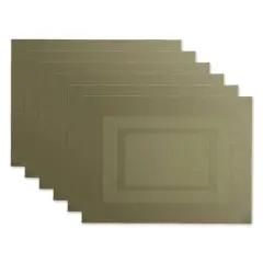 DII&reg; Vinyl Doubleframe Placemats, 6ct. Sage Green