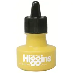 Higgins&reg; Pigmented Waterproof Drawing Ink, 1oz. Lemon