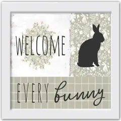 Every Bunny Collage 3 11" x 14" White Framed Print Under Plexiglass
