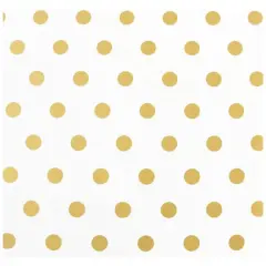JAM Paper Polka Dot Gift Wrap Set, 2ct. White with Gold Foil Dots