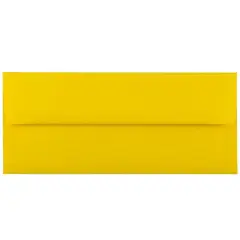 JAM Paper #10 Yellow Bright Hue Recycled Business Envelopes