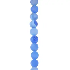 Larimar Blue Matte Dyed Agate Round Beads, 9.5mm by Bead Landing&trade;