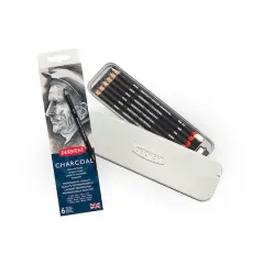 Derwent&reg; Charcoal 6 Pencil Tin Set