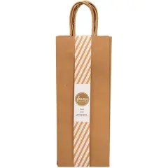 American Crafts&trade; Fancy That Kraft Wine Gift Bags, 6ct.