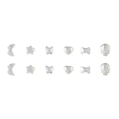 Mixed Shapes Glass Flatback Rhinestones by Bead Landing&trade; Clear