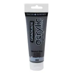Daler-Rowney&reg; Graduate Acrylic Paint, 120mL 084 Neutral Grey