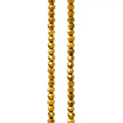 Gold Iris Glass Faceted Round Beads, 3mm by Bead Landing&trade;