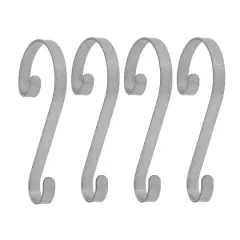 Haute Decor Stocking Scrolls&reg; Galvanized Stocking Holders, 4ct.