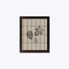 Autumn Fall Brown Plaid Walnut Framed Print