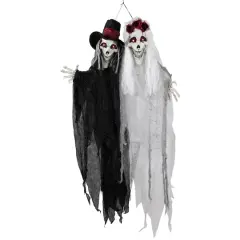 47" Lit Vampire Couple with Sound Halloween Decoration 