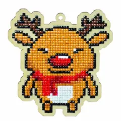 Wizardi Diamond Painting Ornament Kit Winter Deer