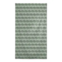 102'' Sage Christmas Tree Pattern Tablecloth