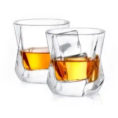 JoyJolt&reg; 8.1oz. Aurora Crystal Whiskey Glasses, 2ct.