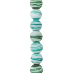 Aqua Mix Round Glass Beads, 12mm by Bead Landing&trade;